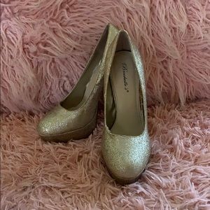 Gold Platform Heels